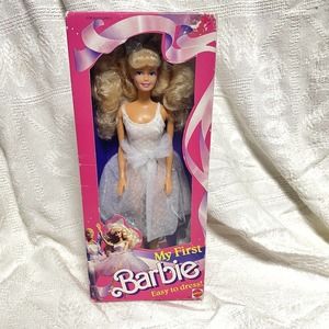 MATTEL 1988 Barbie "My First Barbie" Easy To Dress NRFB Slightly Damaged Box